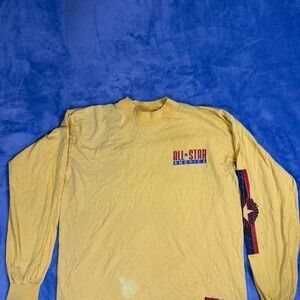 Vintage all star converse Yellow long sleeve  Men size large